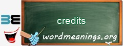 WordMeaning blackboard for credits